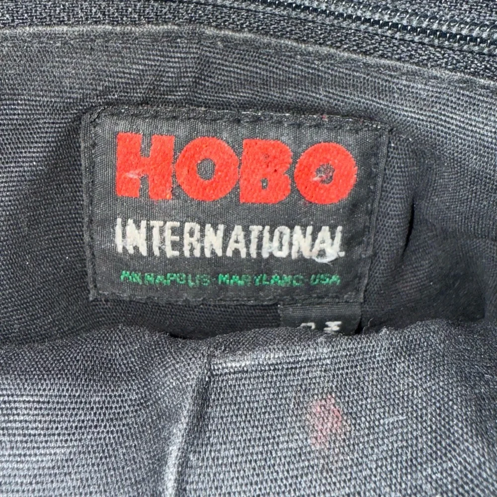 Hobo International Vintage Black Leather Small Crossbody Organizer Bag